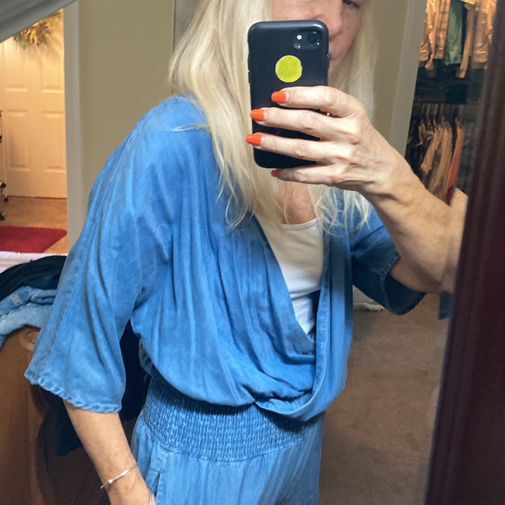 Chambray Jumpsuit - Picture 7 of 9